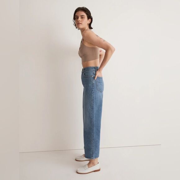 Madewell NWT Taller Perfect Vintage Wide Leg Crop Jean Size 33TL | Cresslow Wash - Picture 3 of 8